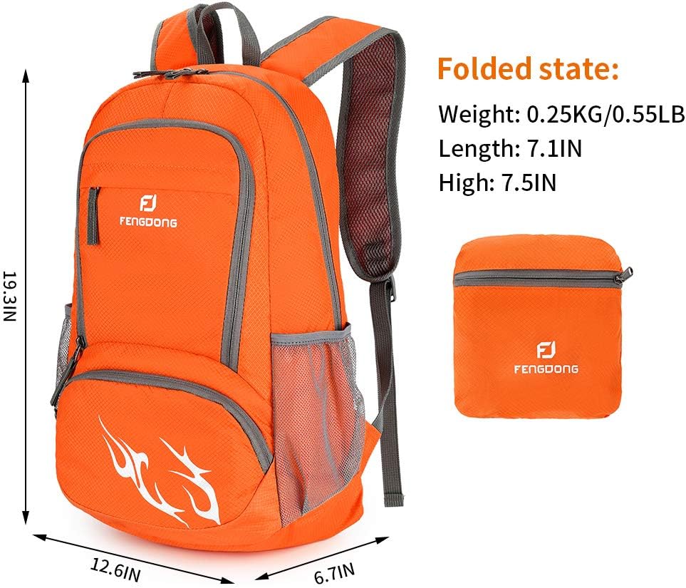 FENGDONG 35L Lightweight Folda - Foldable Backpack Small recension och pris